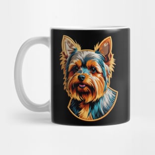 Yorkshire Terrier No Background Embroidered Patch Mug